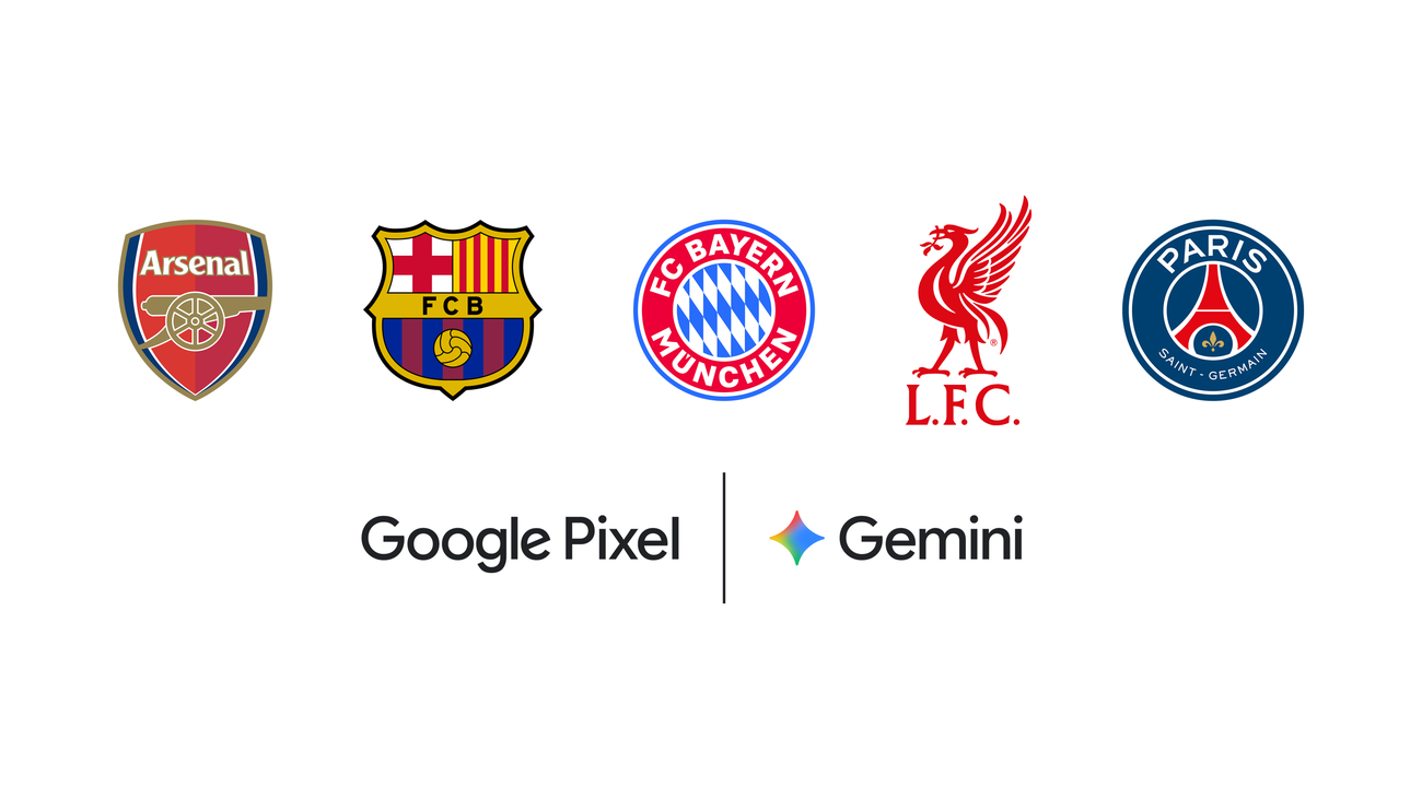 Google تعلن شراكات طويلة الأمد بين Gemini وPixel وخمسة أندية كرة قدم كبرى