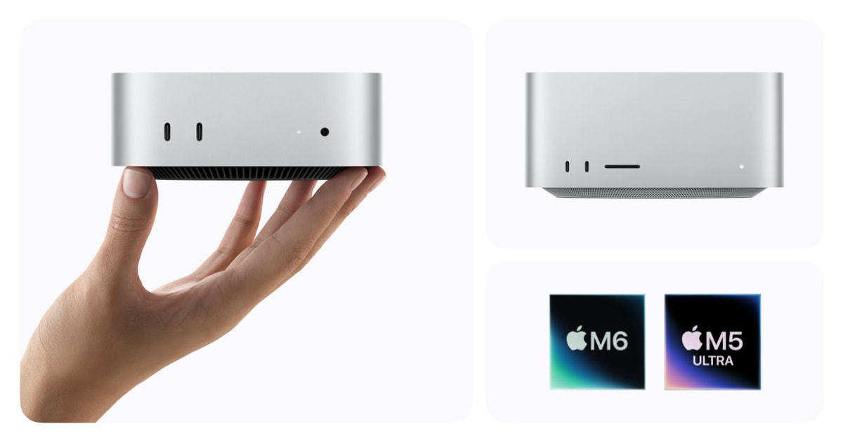 Apple تطرح Mac mini وMac Studio الجديدين بمعالجات M6 وM5 Ultra
