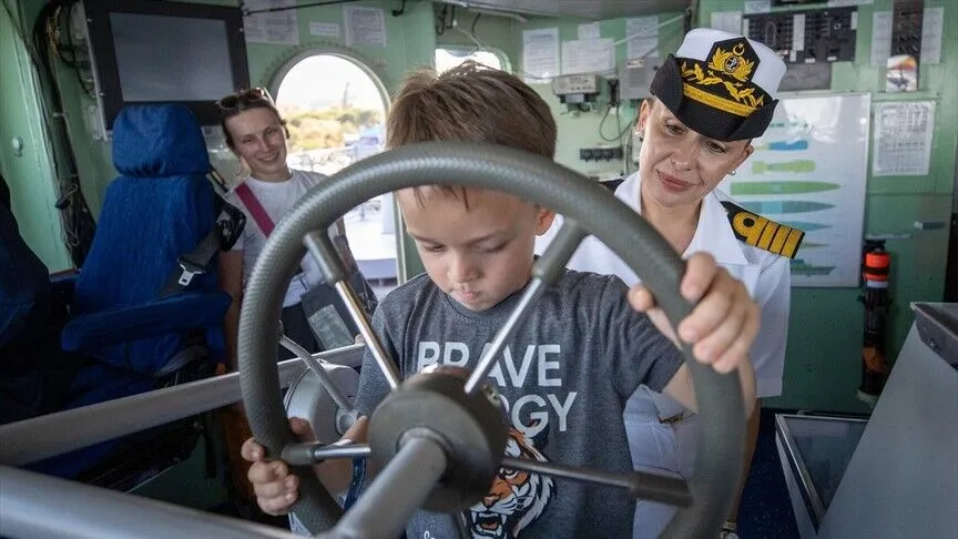 السفينة المتحفية TCG Yavuz تستعرض تاريخ البحرية التركية في TEKNOFEST Mavi Vatan