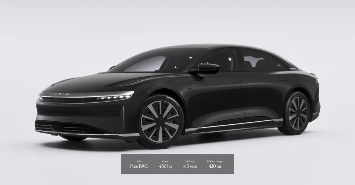 Lucid تكشف تشكيلة Air لعام 2027 وتضيف حزمة Stealth للفئة الأساسية