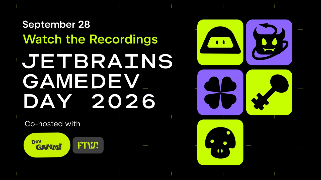 JetBrains stellt Aufzeichnungen der GameDev Day 2026 zur Verfügung: Technische Einblicke in die Spieleentwicklung