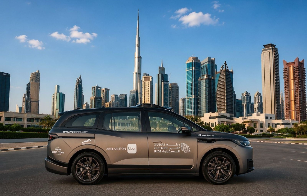 Uber تتيح مركبات Apollo Go ذاتية القيادة بالكامل في دبي