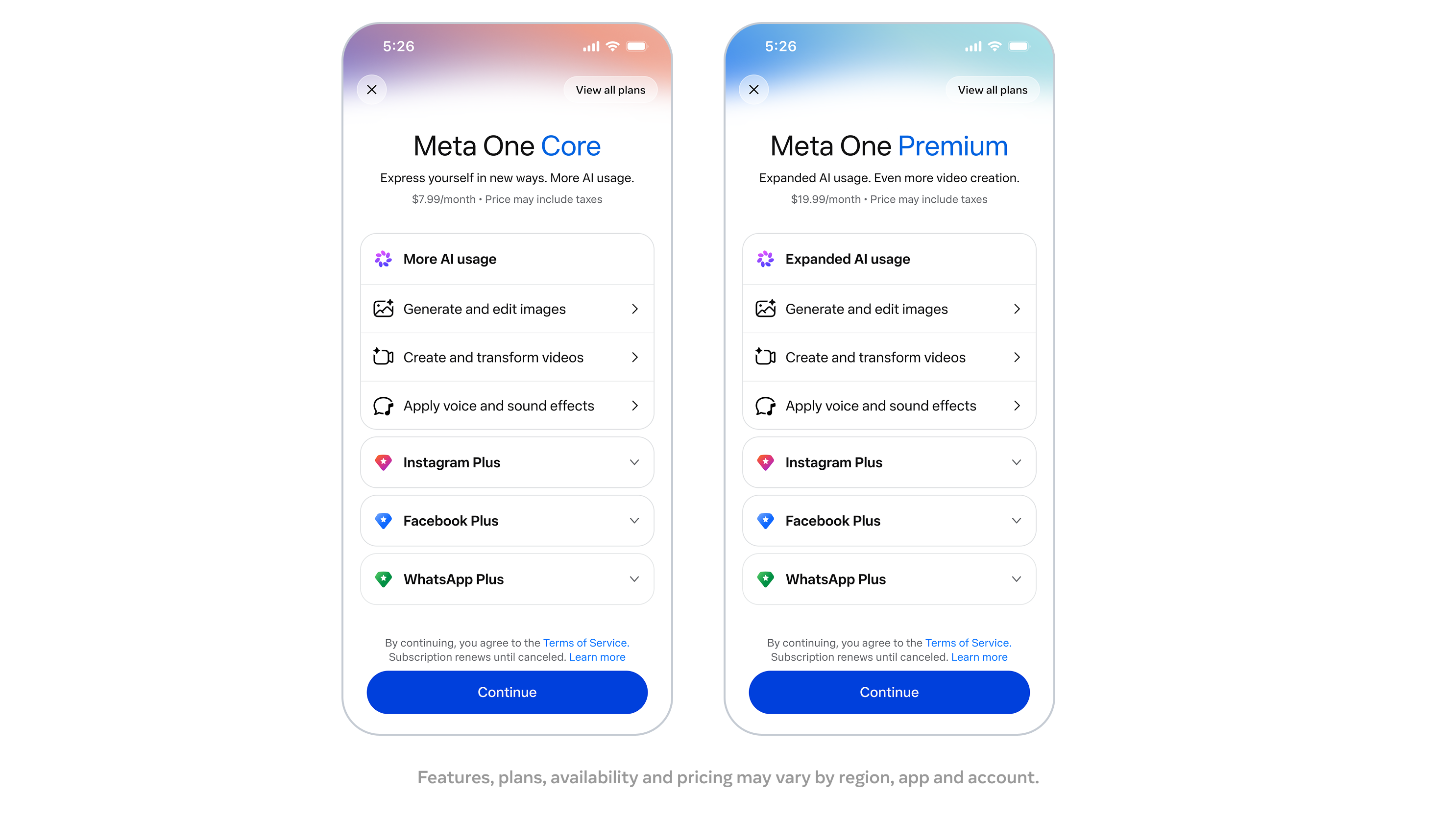 Meta تطلق Meta One باشتراكات مدفوعة لمزايا الذكاء الاصطناعي وأدوات الأعمال
