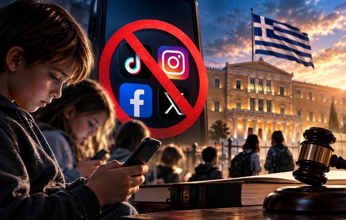 Grécia aprova proibição de redes sociais para menores de 15 anos a partir de 2027
