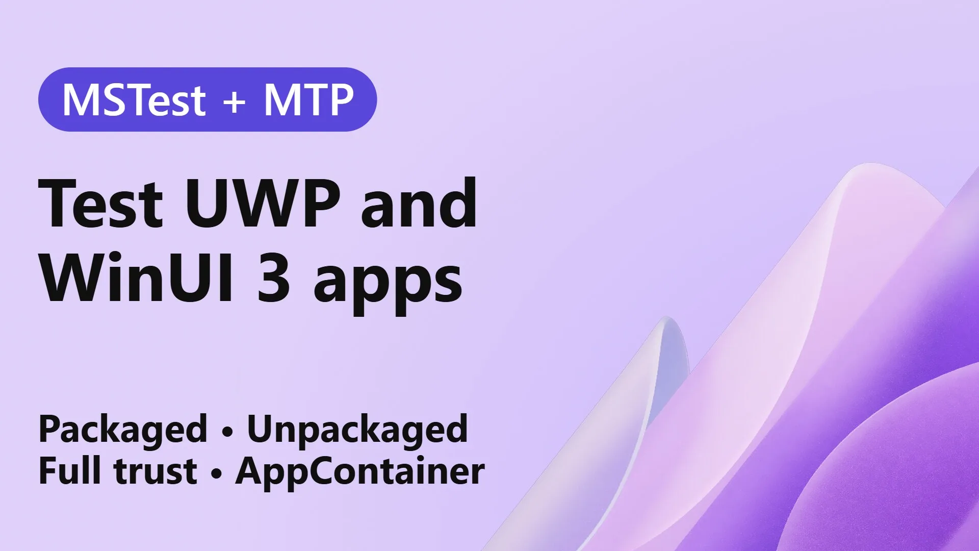 MSTest를 사용한 UWP 및 WinUI 3 애플리케이션 테스트를 위한 Microsoft 가이드