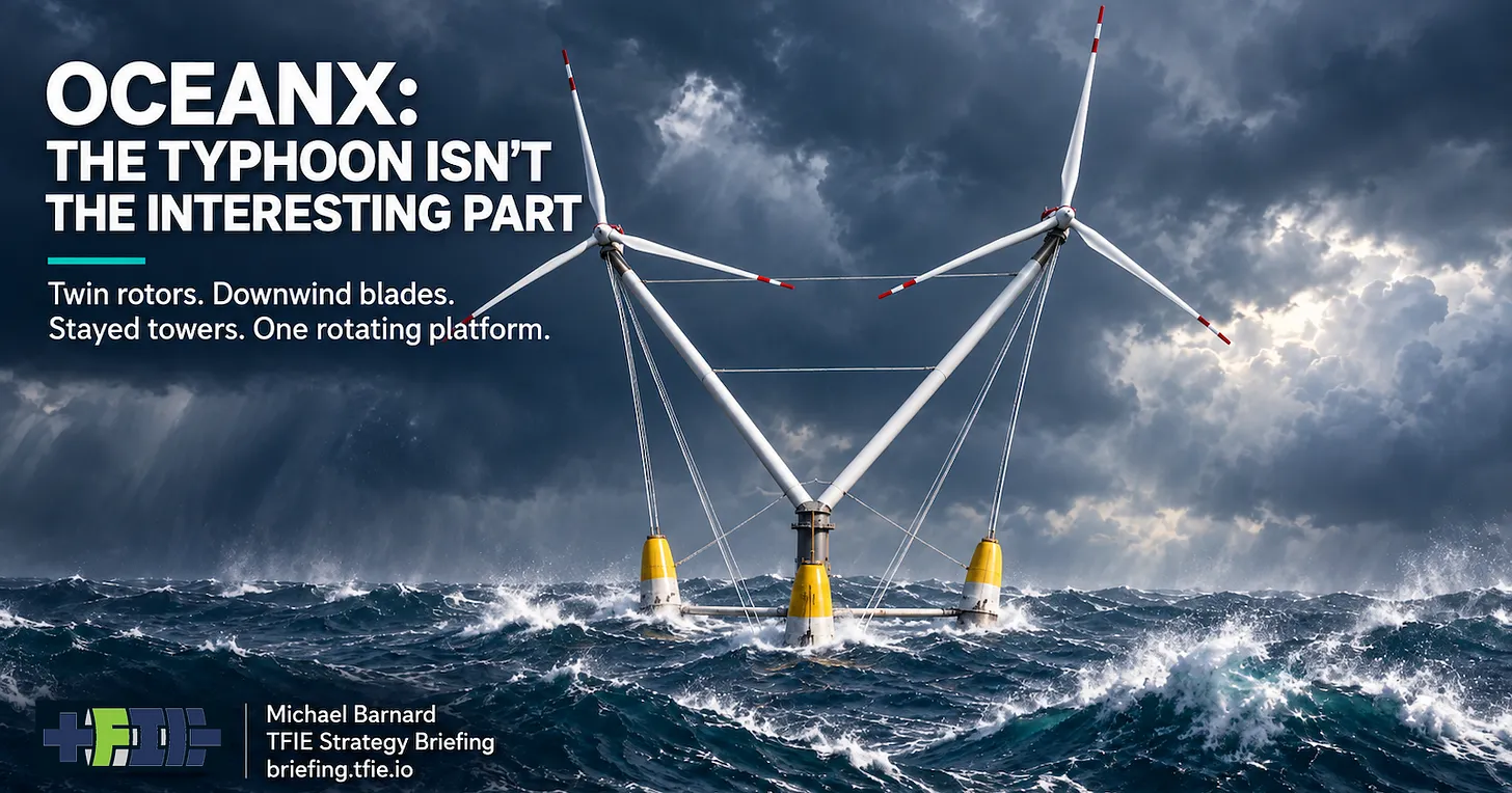 OceanX eröffnet die Diskussion über schwimmende Windturbinen mit Downwind-Design erneut