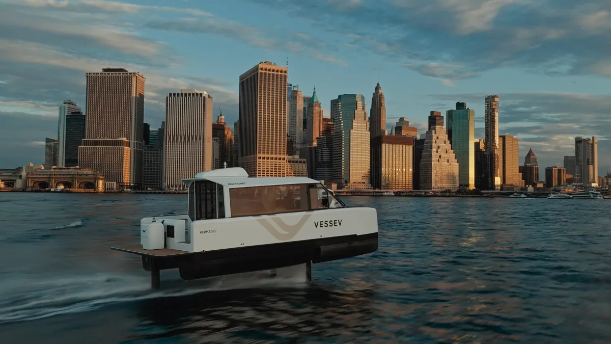 Vessev Tests a Semi-Flying Electric Ferry Based on Hydrofoil Boat Technology