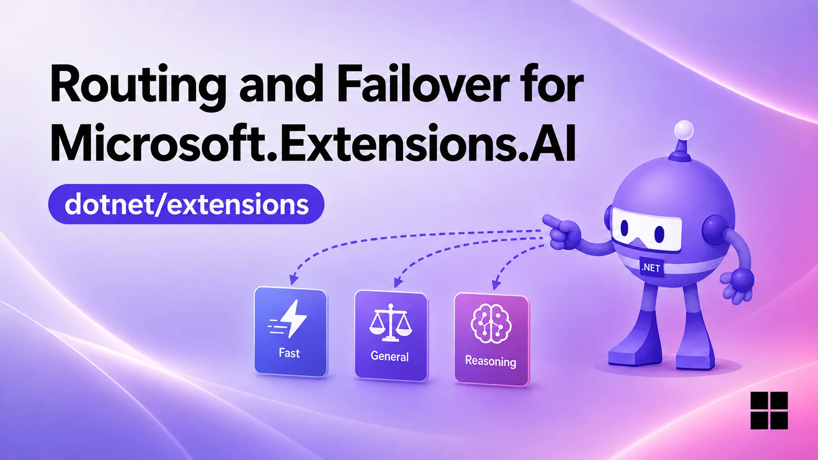 إضافة أدوات التوجيه والتحويل الاحتياطي إلى Microsoft.Extensions.AI